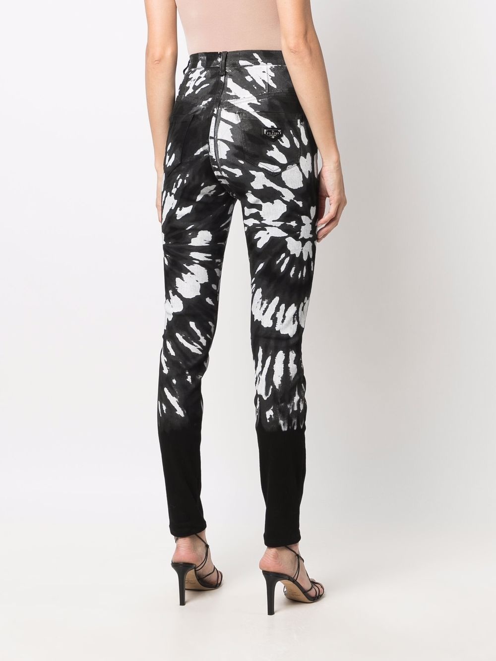 tie-dye slim-fit trousers - 4