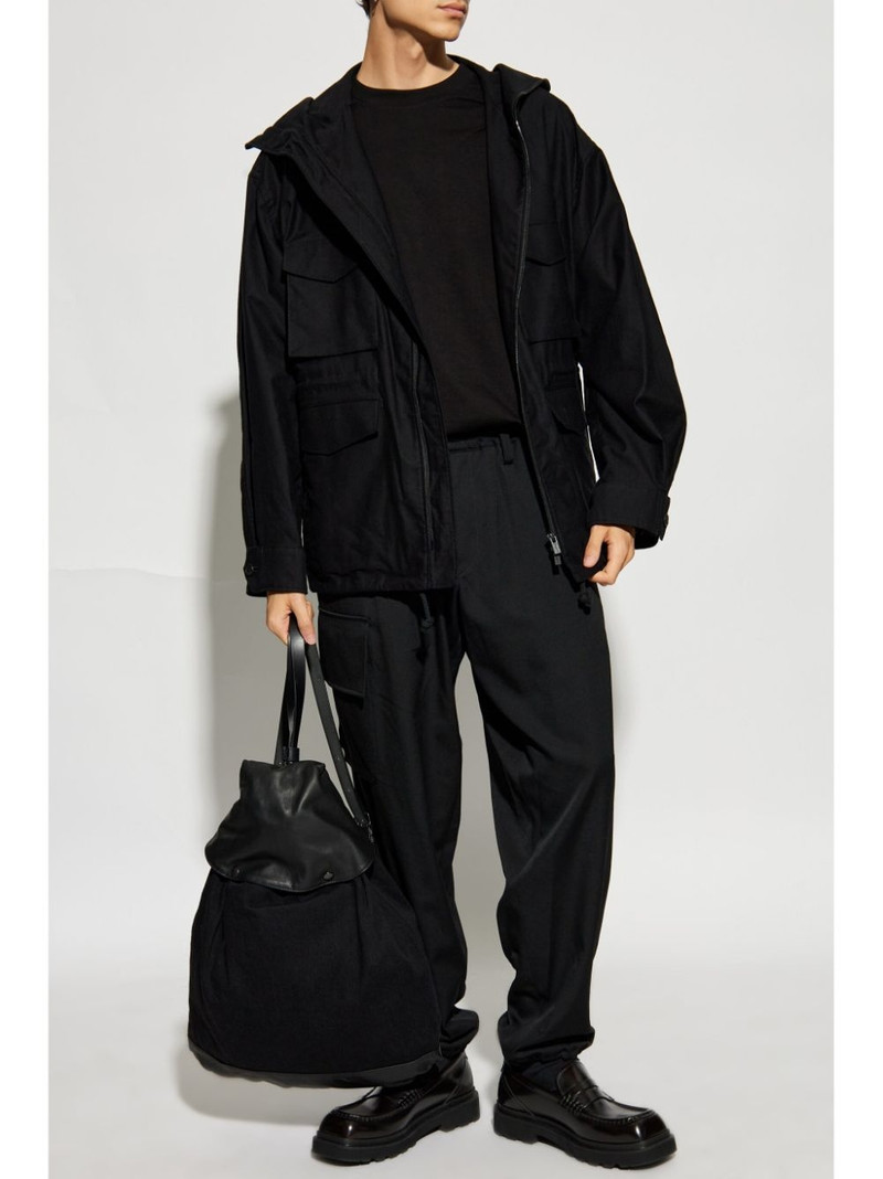 Yohji Yamamoto zip-up hooded jacket outlook