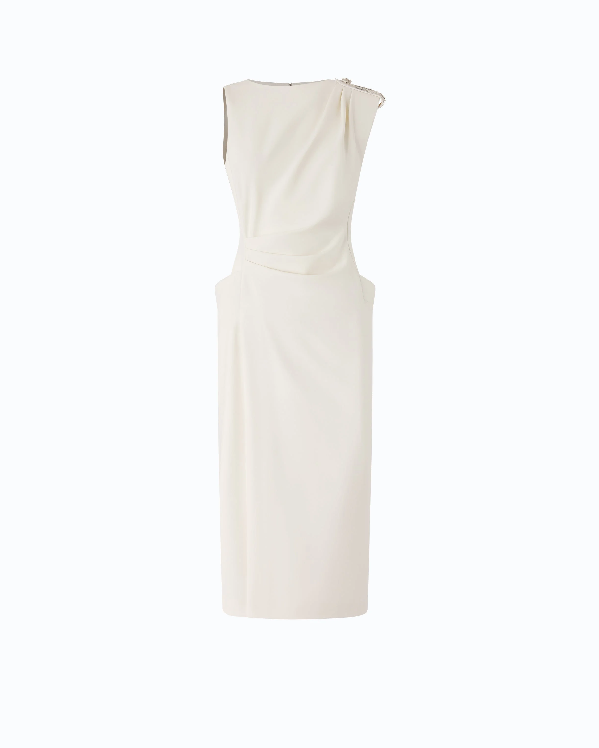 MIDI SHEATH DRESS WITH JEWEL DETAIL - 1