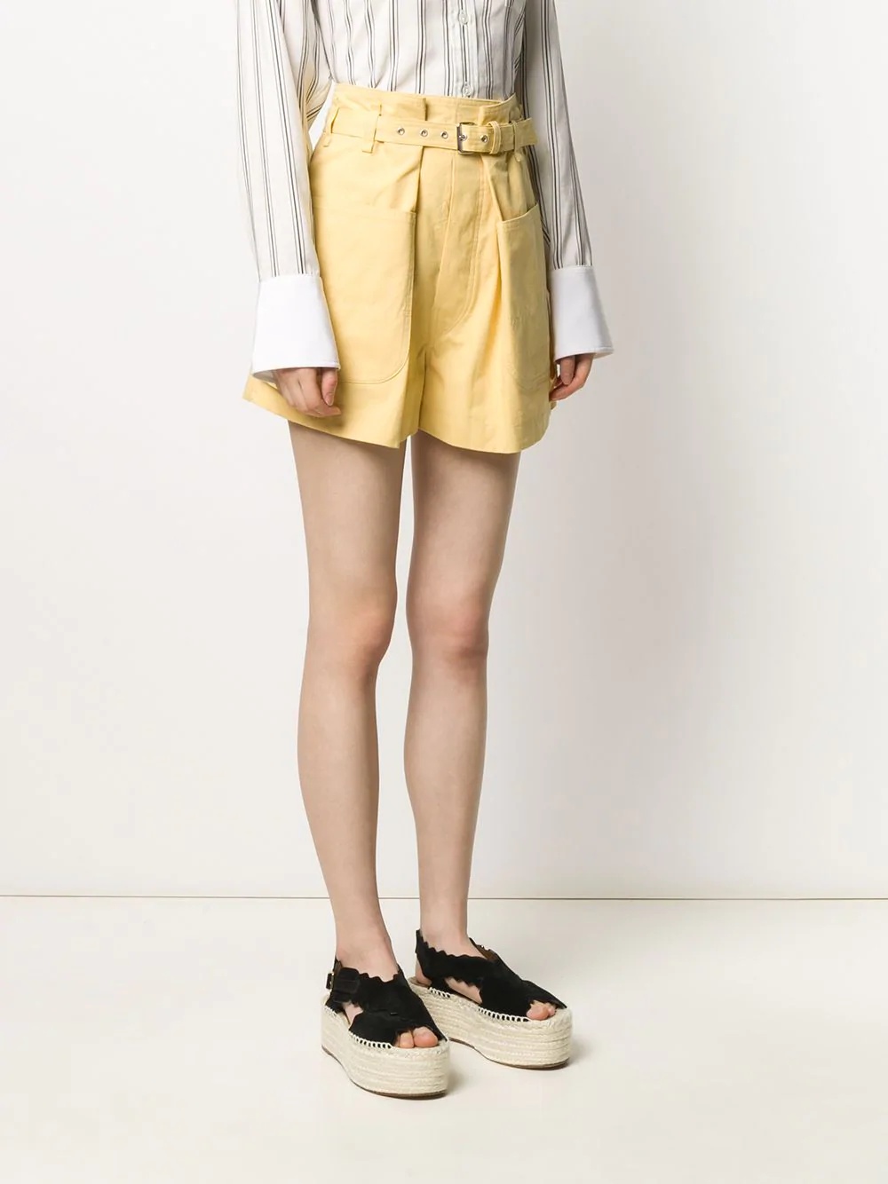 Ike belted cotton shorts - 3