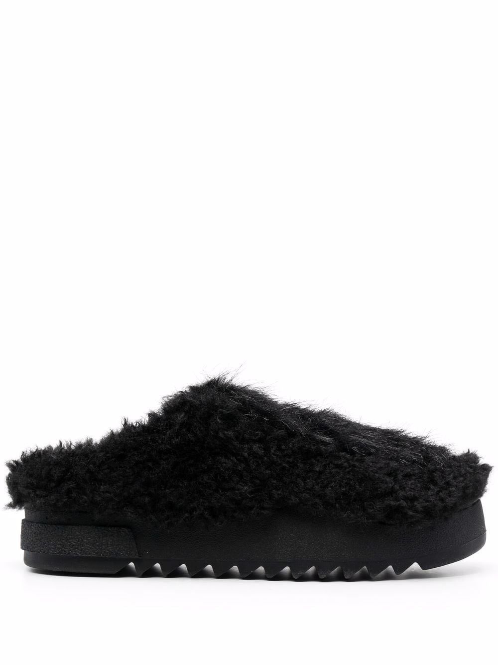 faux-fur slip-on slippers - 1