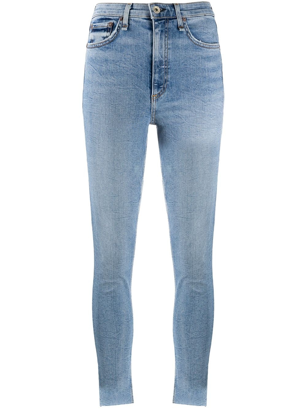 Nina high-rise ankle cigarette jeans - 1