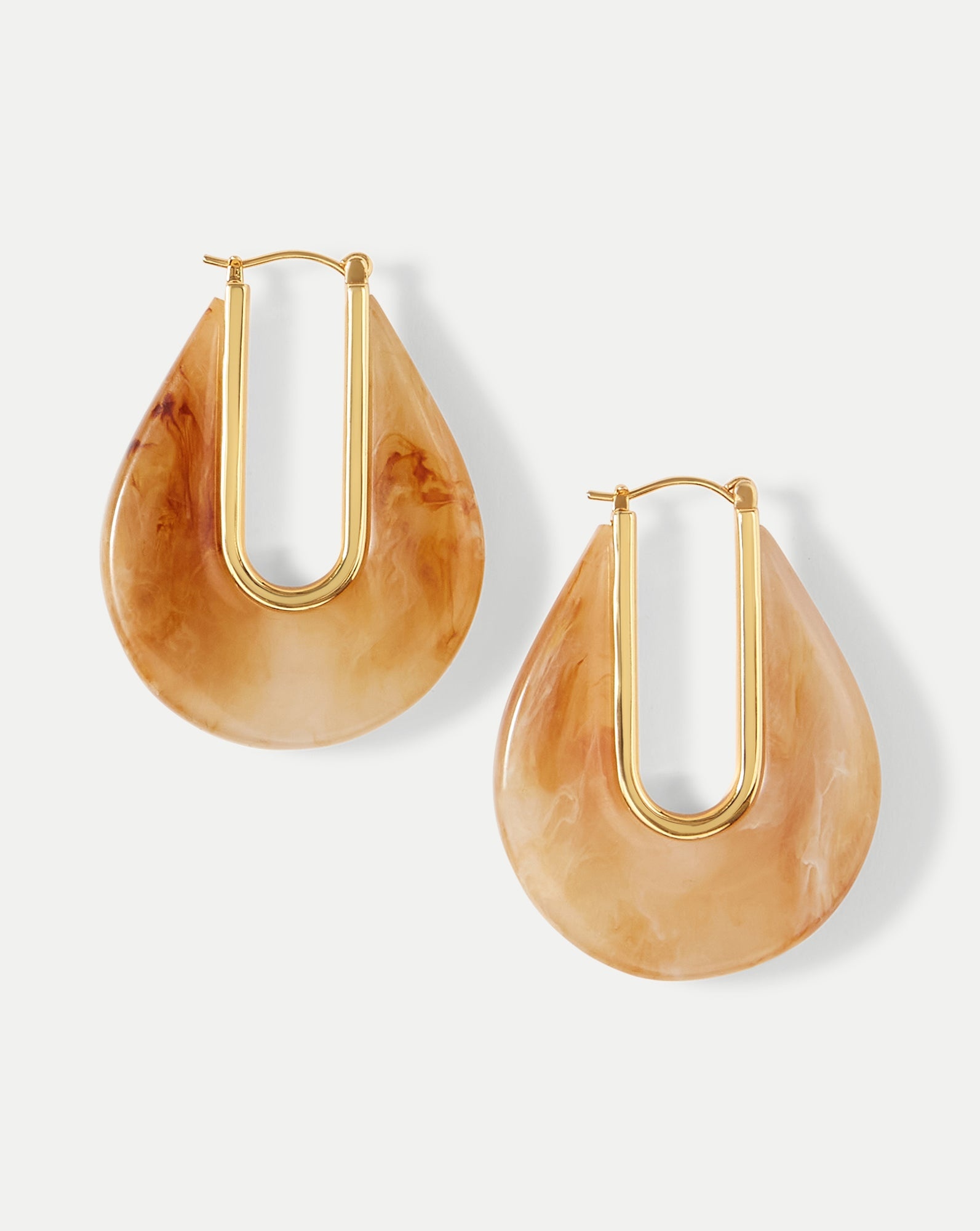 RESIN DROP HOOP EARRING - 1