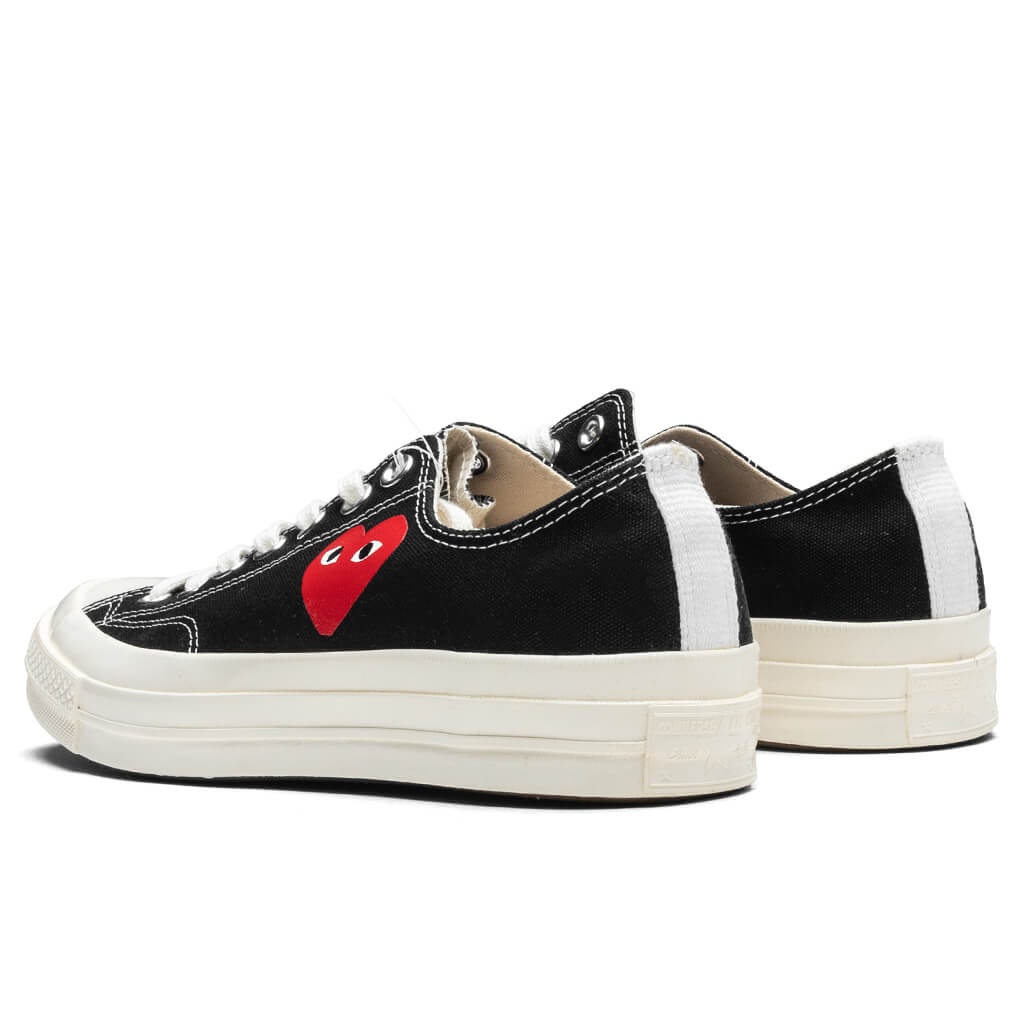 CONVERSE X COMME DES GARCONS PLAY ALL STAR CHUCK '70 OX SMALL RED HEART - BLACK - 3