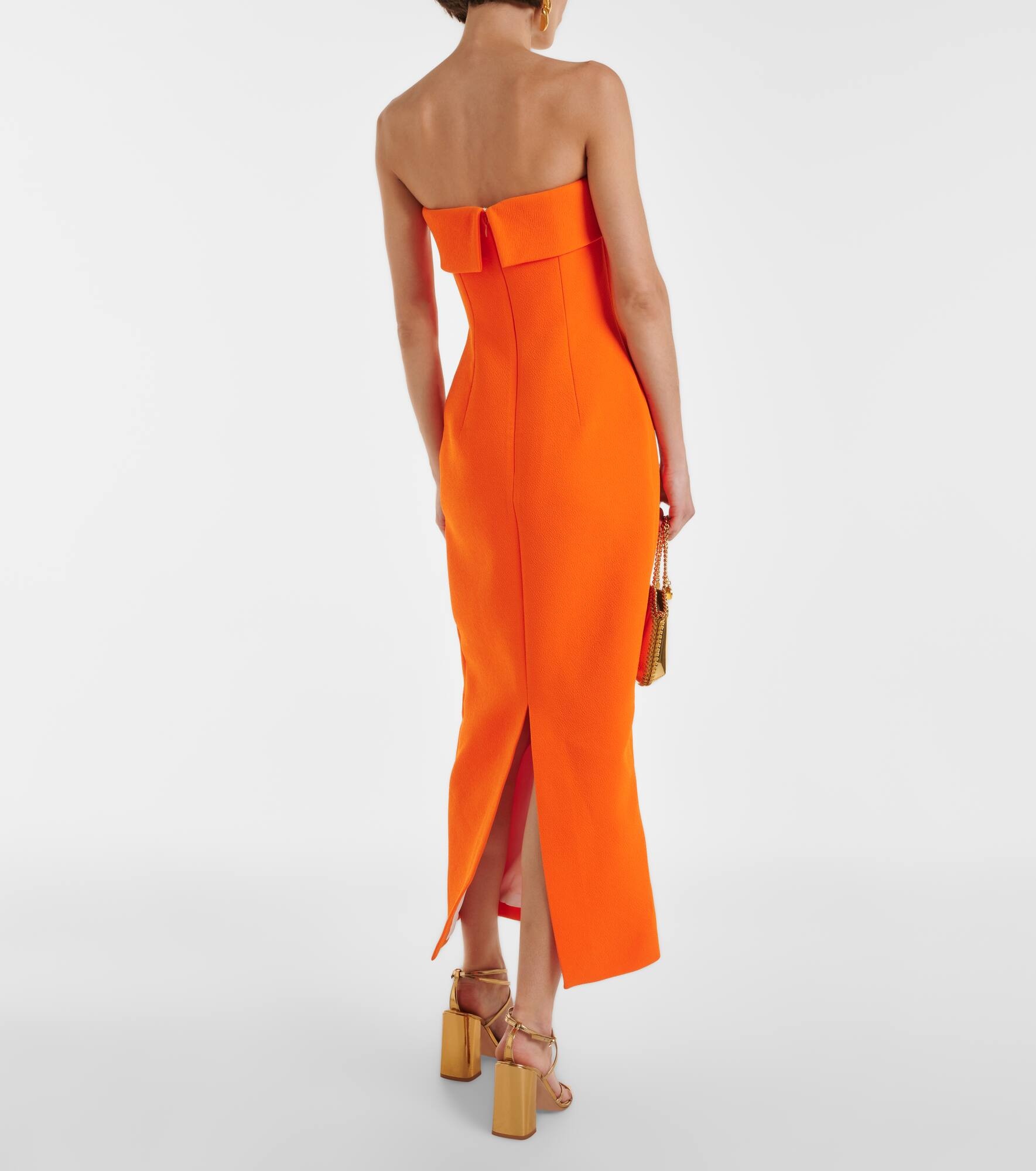 Keeley strapless crêpe midi dress - 3