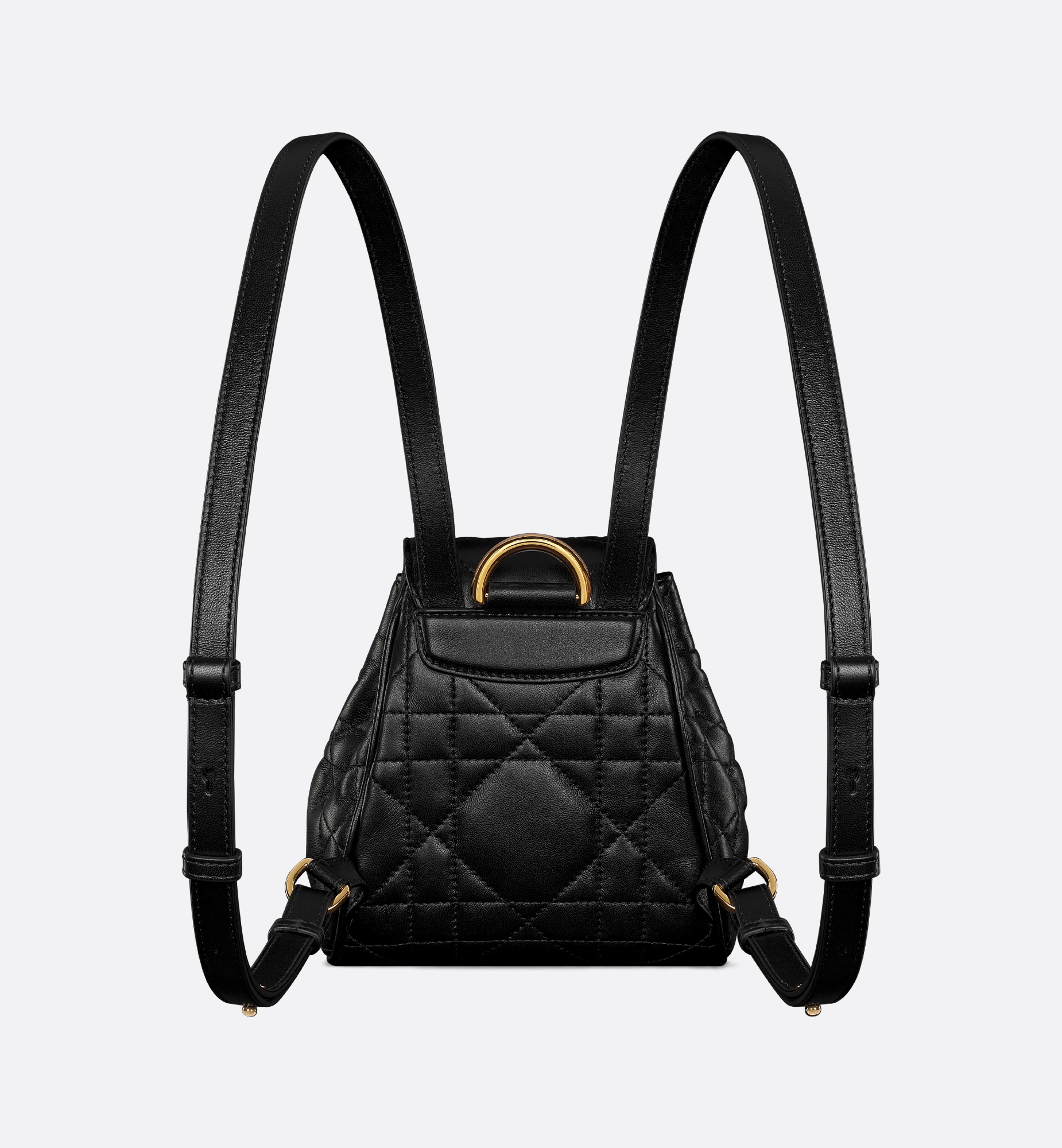 【DIOR】CARO BACKPACK NANO Dior Caro Nano Backpack Black Macrocannage Lambskin | DIOR
