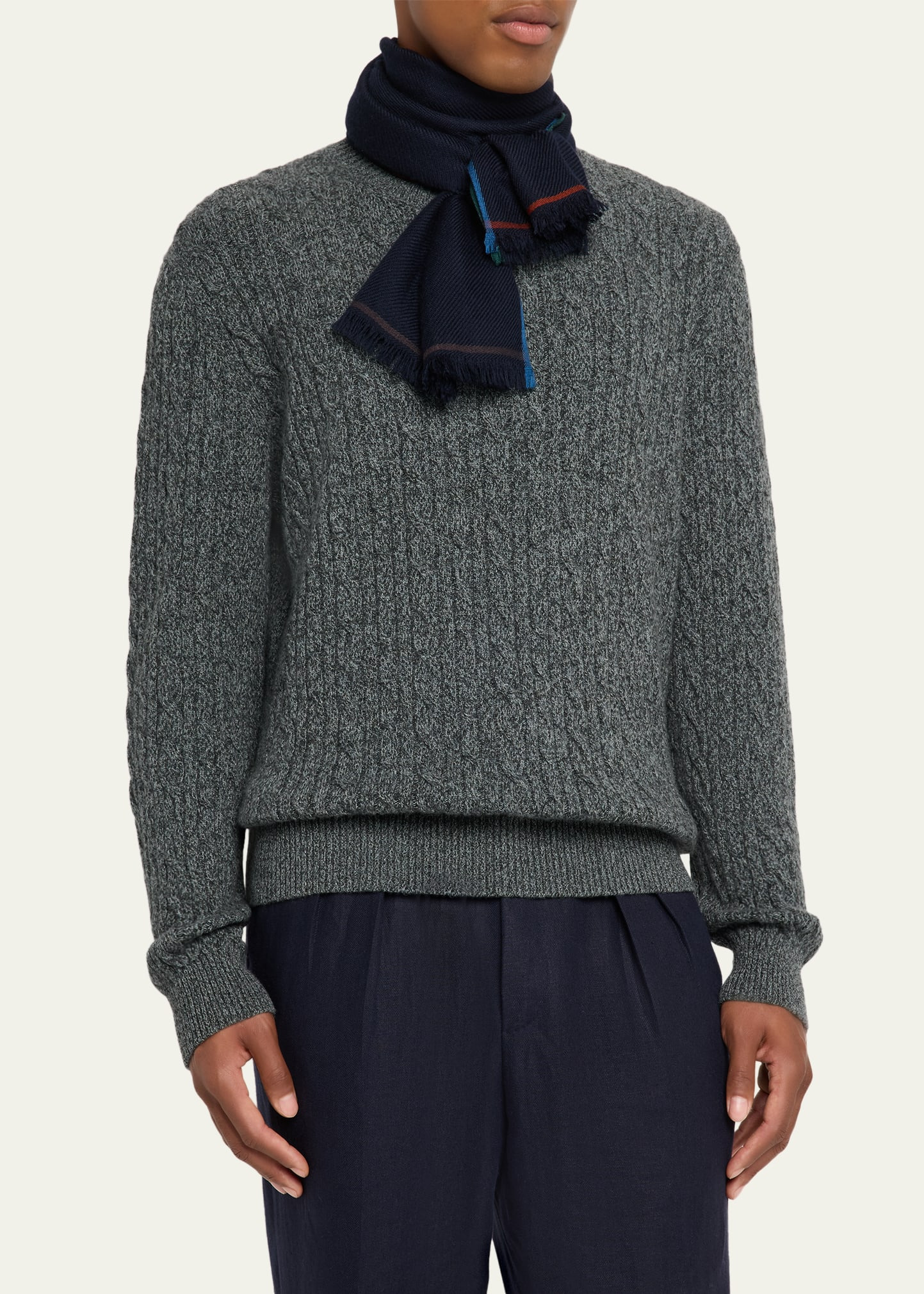 Men's Four In Hand Cashmere Scarf - 3