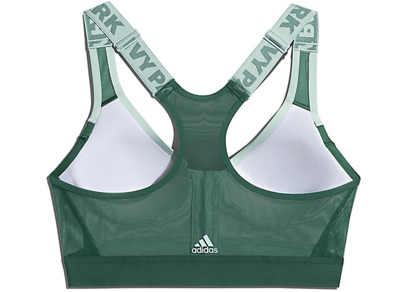 adidas adidas Ivy Park Medium Support Zip Bra Green Tint/Dark Green outlook