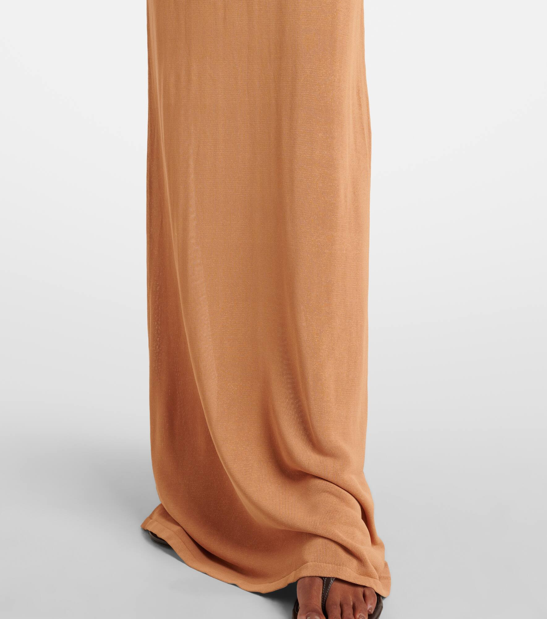 Draped semi-sheer maxi skirt - 5