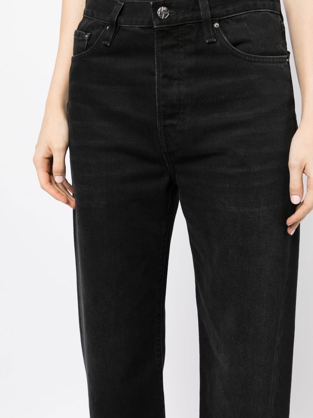 twisted seam wide-leg jeans - 5