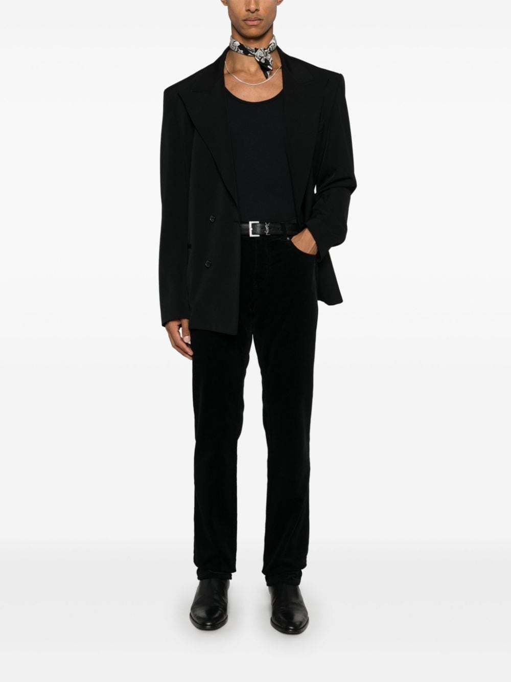 slim-cut corduroy trousers - 2