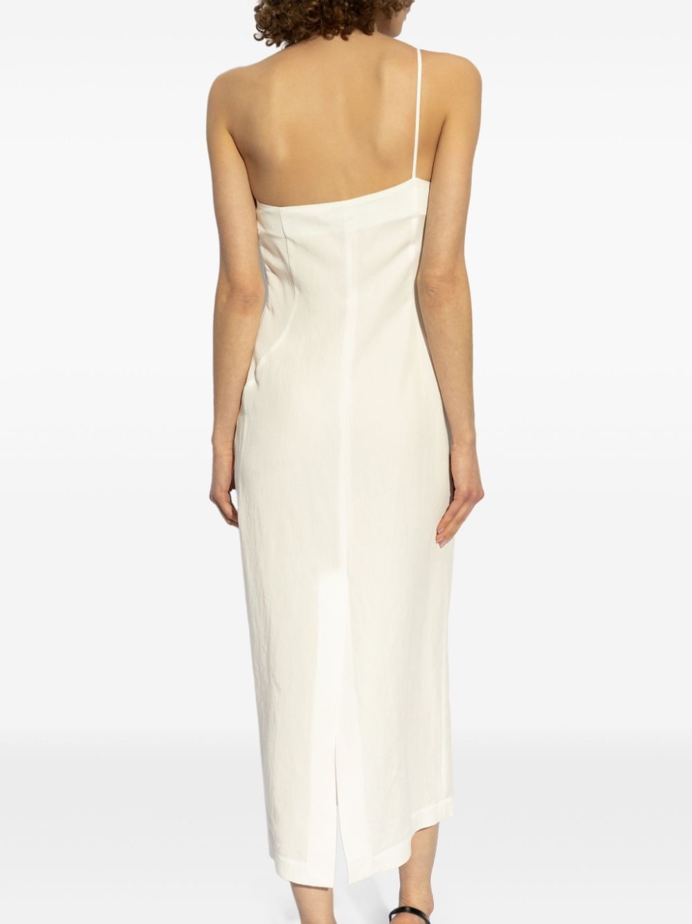 single-shoulder midi dress - 3