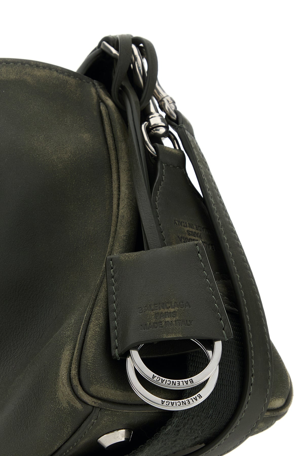 Dark green leather small Rodeo Messenger crossbody bag - 4