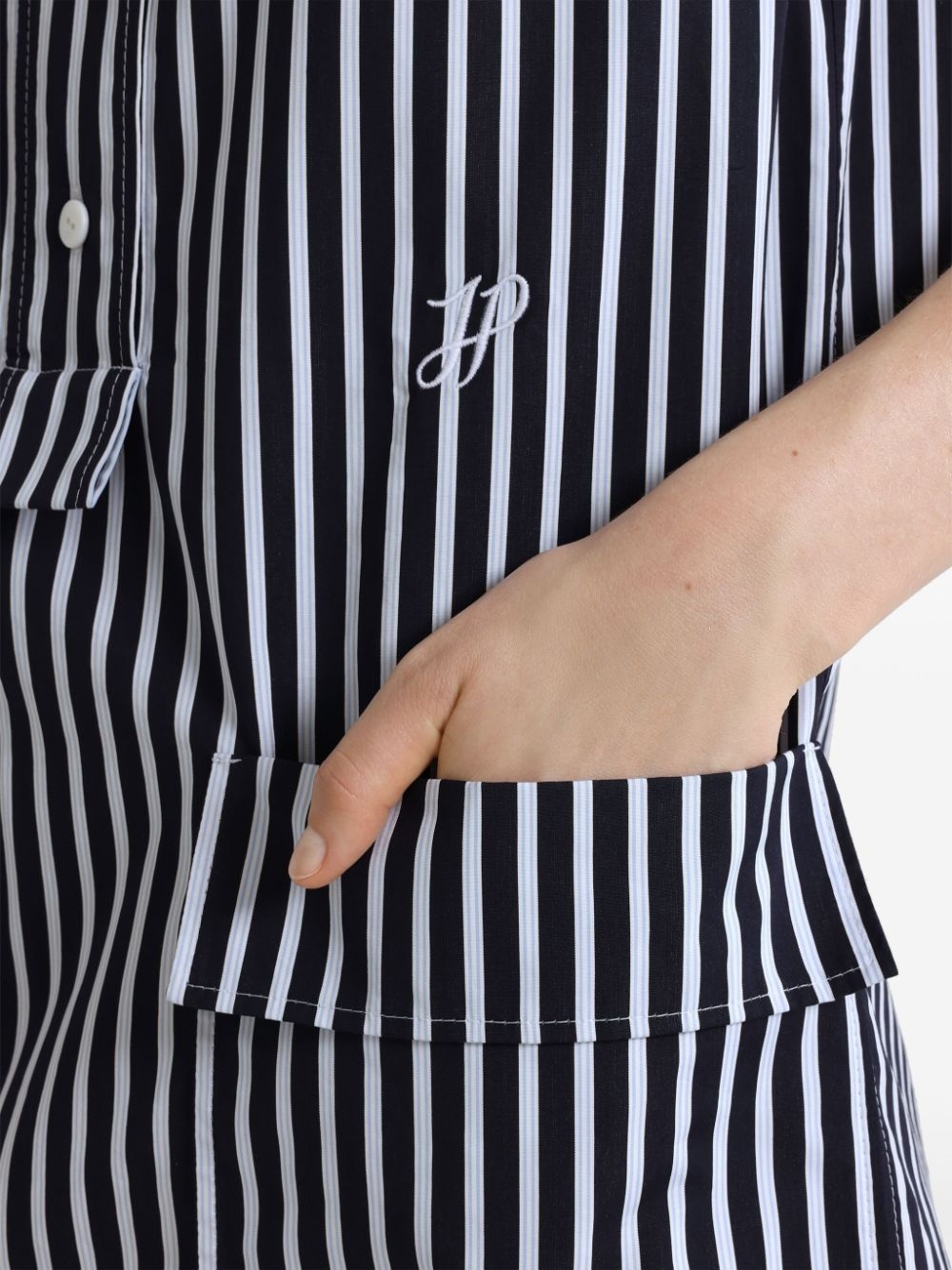 striped mini shirt dress - 4
