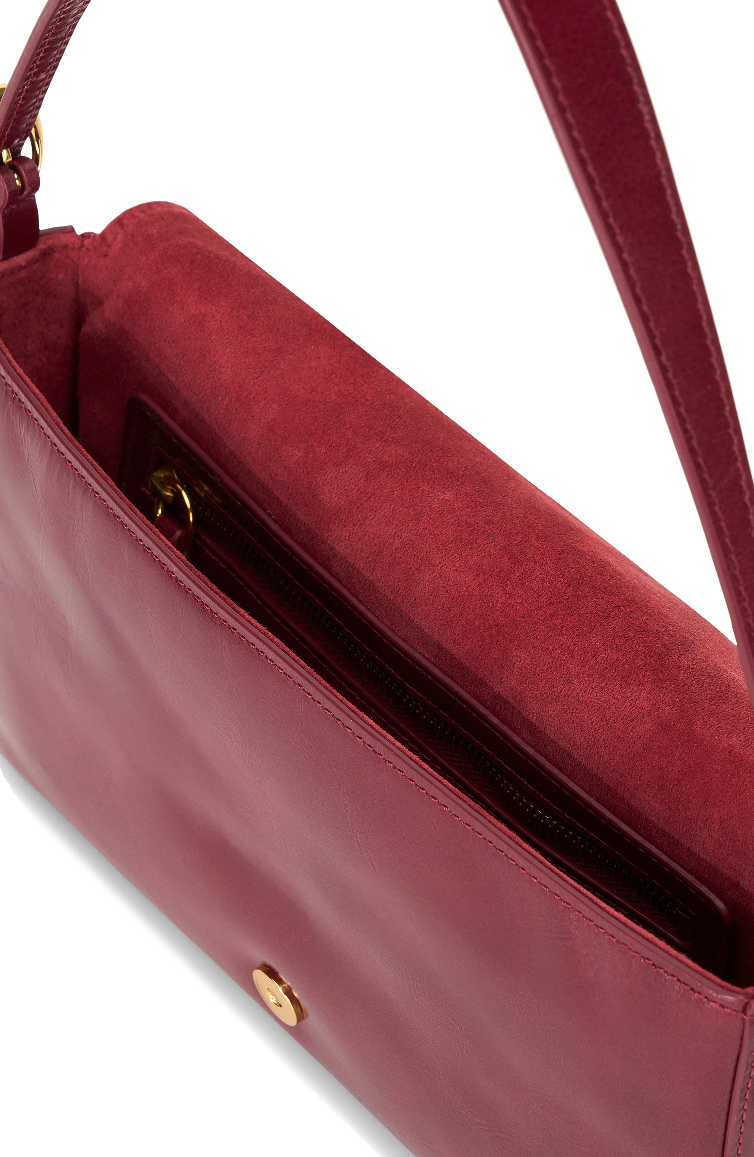 STAUD Harlow Leather Shoulder Bag in Pinot at Nordstrom - 3