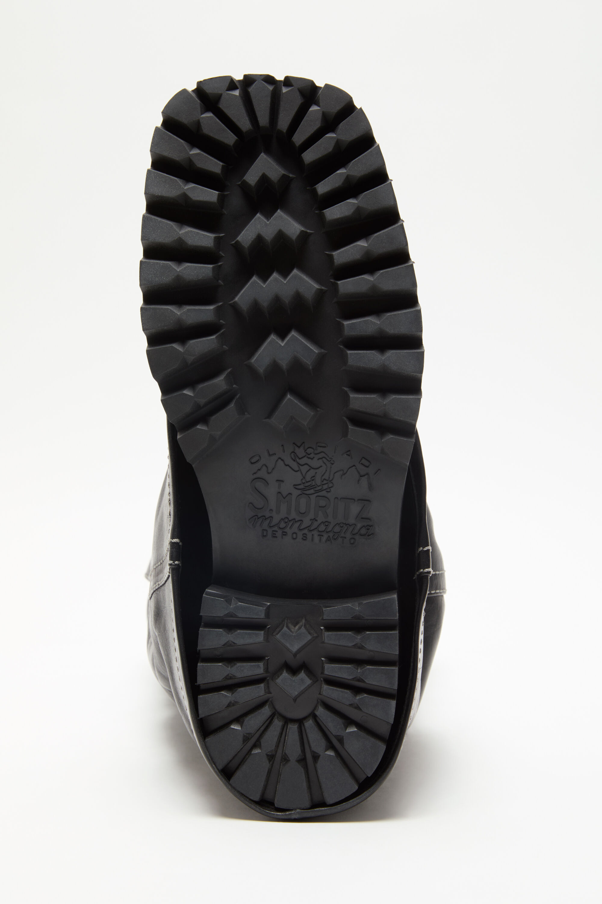 Folded leather boot - Black - 7