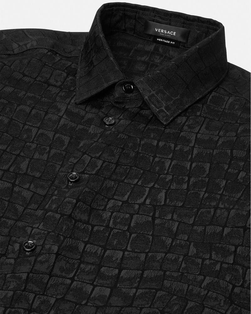 Croc-Effect Jacquard Shirt 6