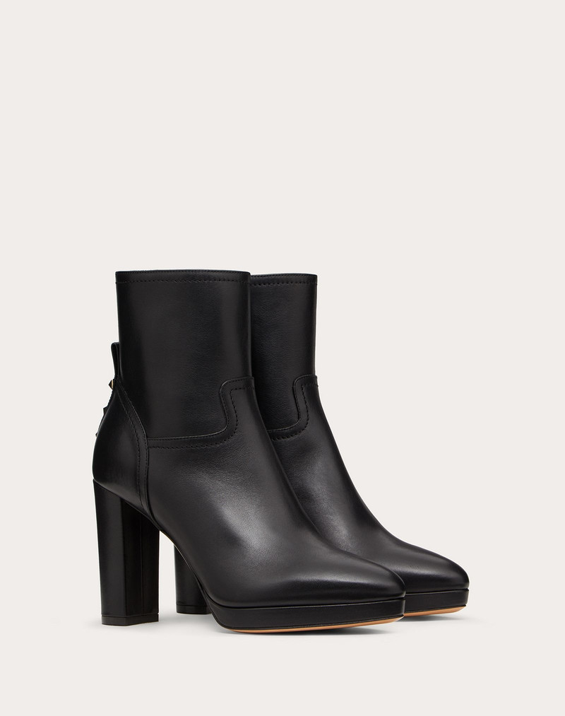 Valentino Rockstud Calfskin Platform Ankle Boot 100mm outlook