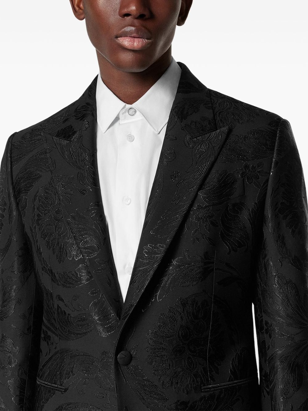 Barocco-jacquard blazer - 5