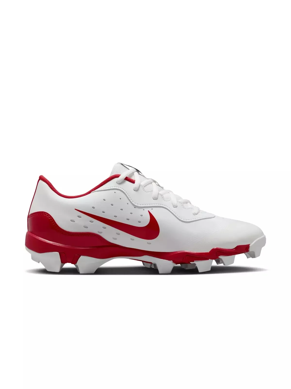 Alpha Huarache 4 Keystone "White/University Red/Pure Platinum" Men's Baseball Cleat - 1