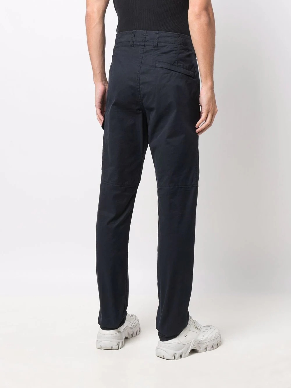 logo patch cargo trousers - 4