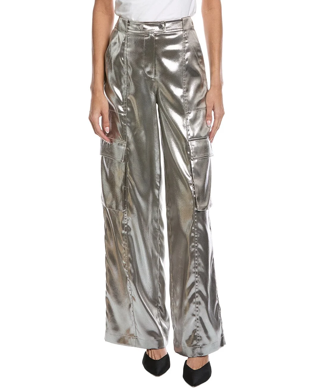 SIMKHAI Beatriz Satin Cargo Pant - 1