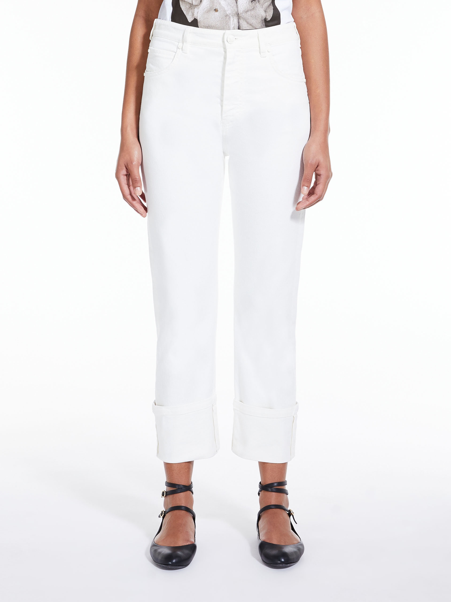 DECANO Cropped jeans in stretch bull - 3