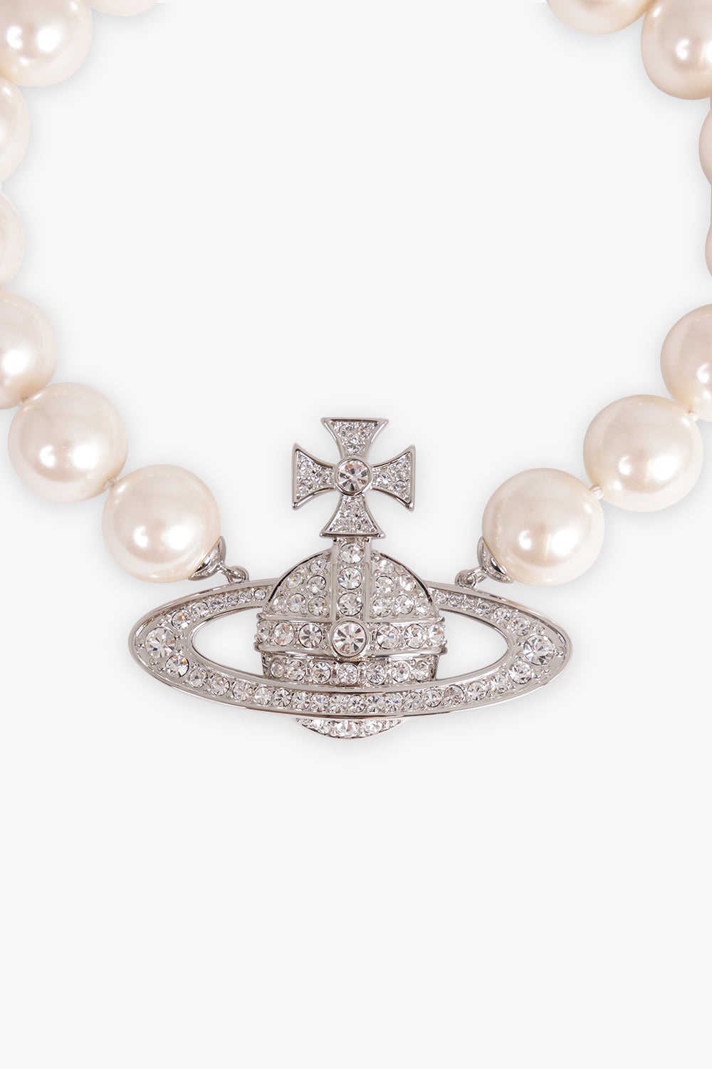 NEYSA PEARL ORB NECKLACE | SILVER/WHITE - 2