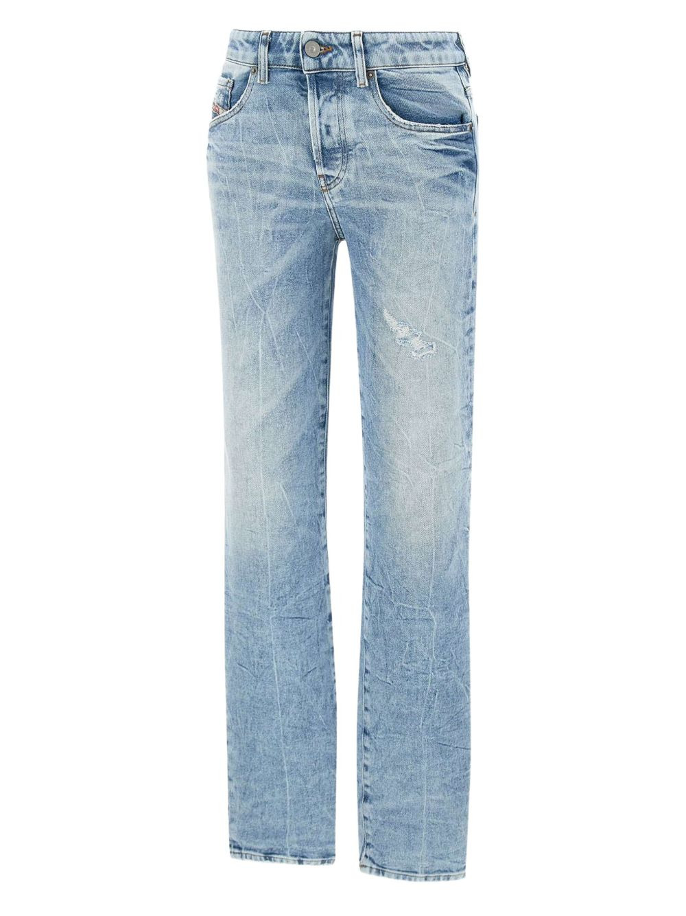 faded straight-leg jeans - 1