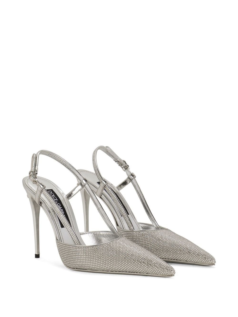 KIM DOLCE&GABBANA crystal-embellished slingback pumps - 2