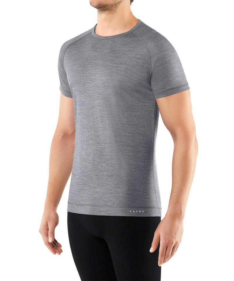Men Short sleeve Shirt Silk-Wool 1