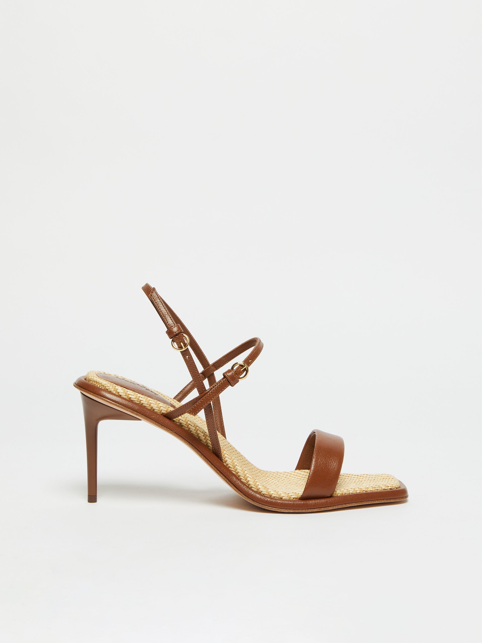 STRAW Nappa-leather sandals - 1