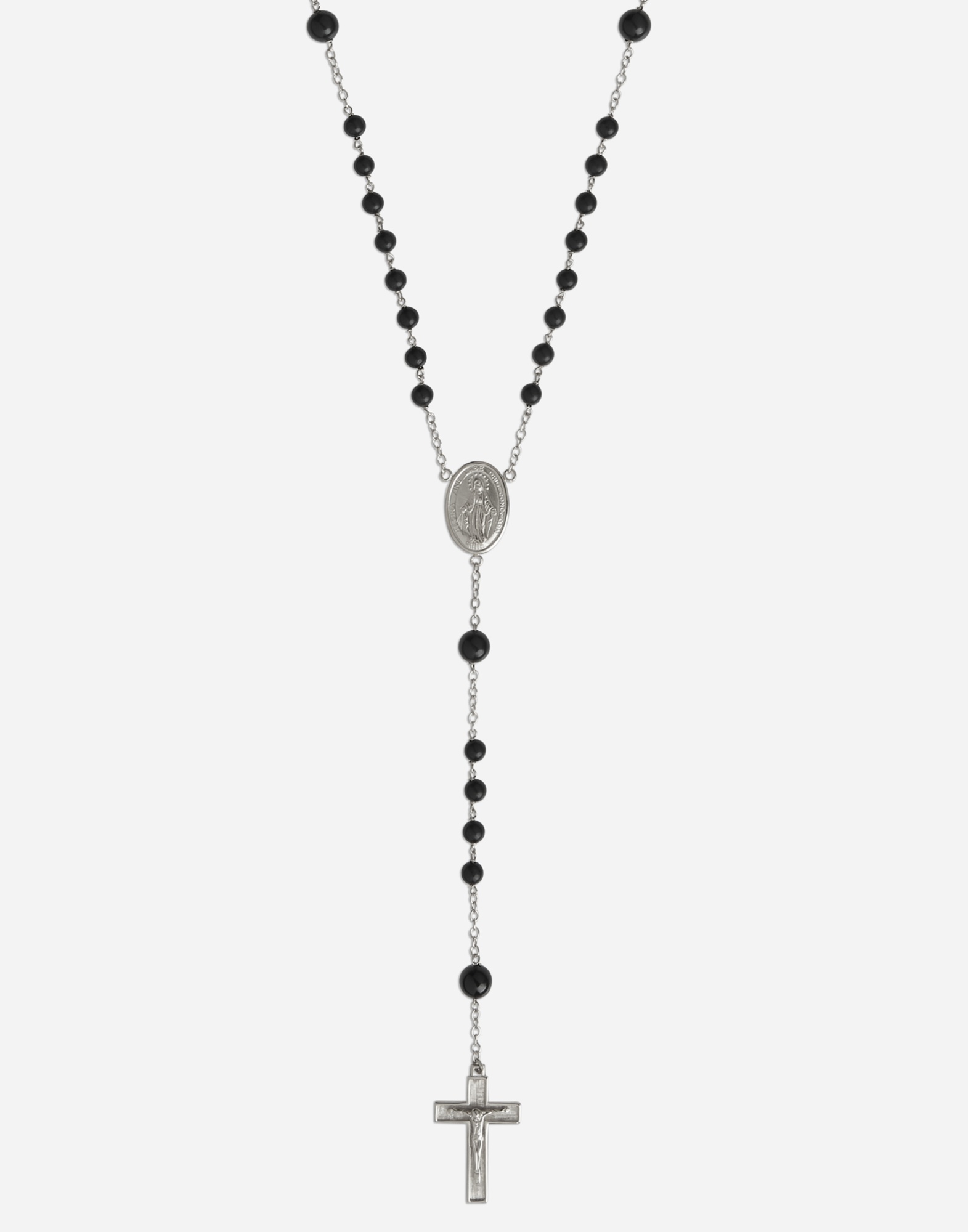 White gold rosary necklace - 4