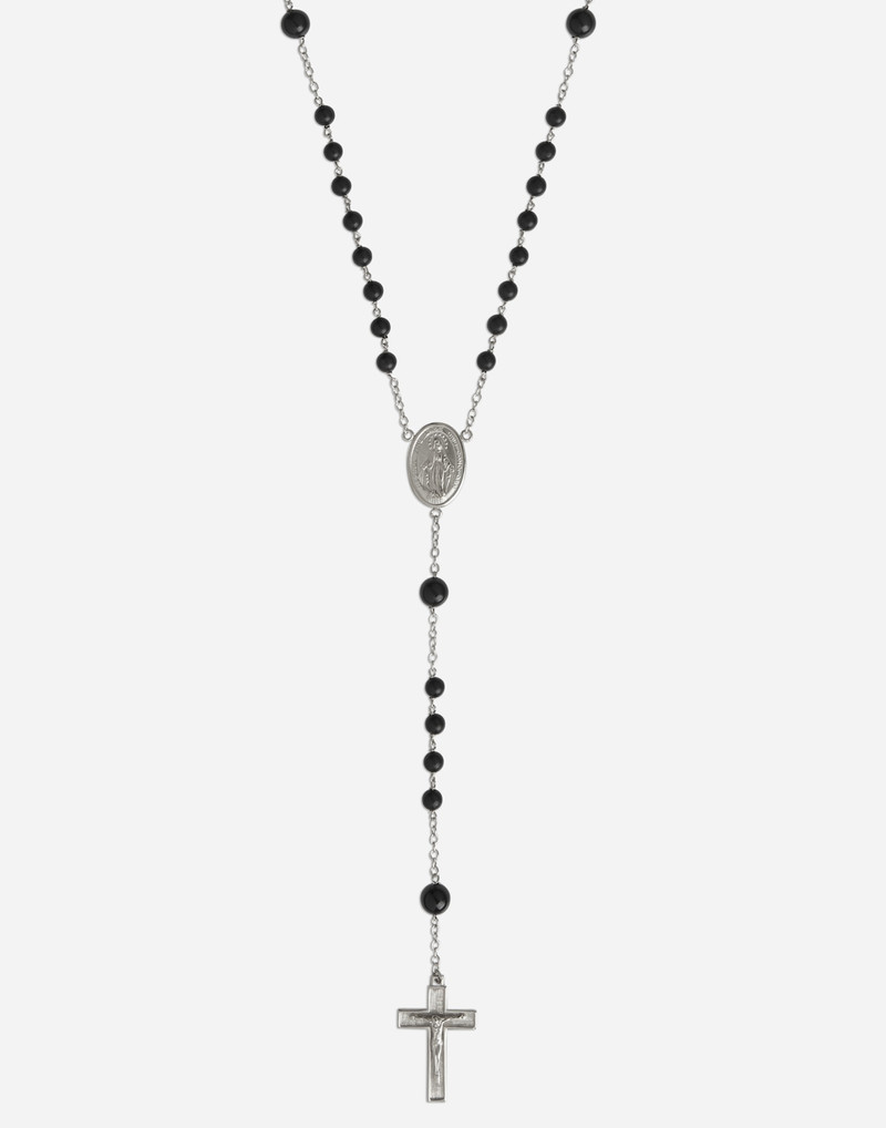 White gold rosary necklace 4