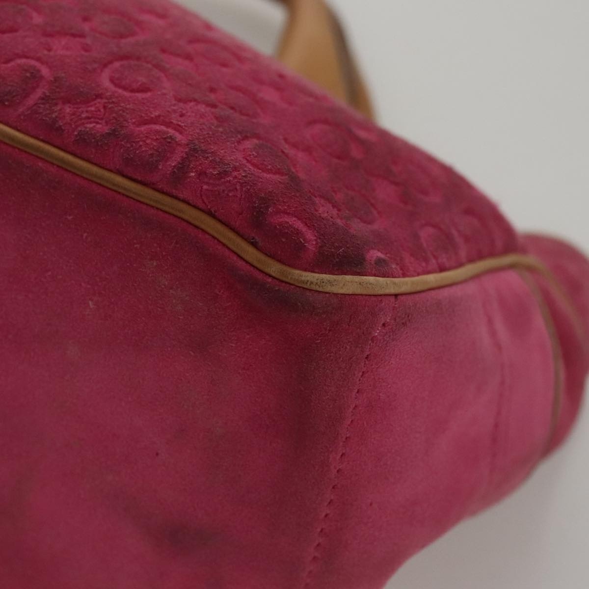 CELINE C Macadam Canvas Boogie Bag Hand Bag Pink - 14