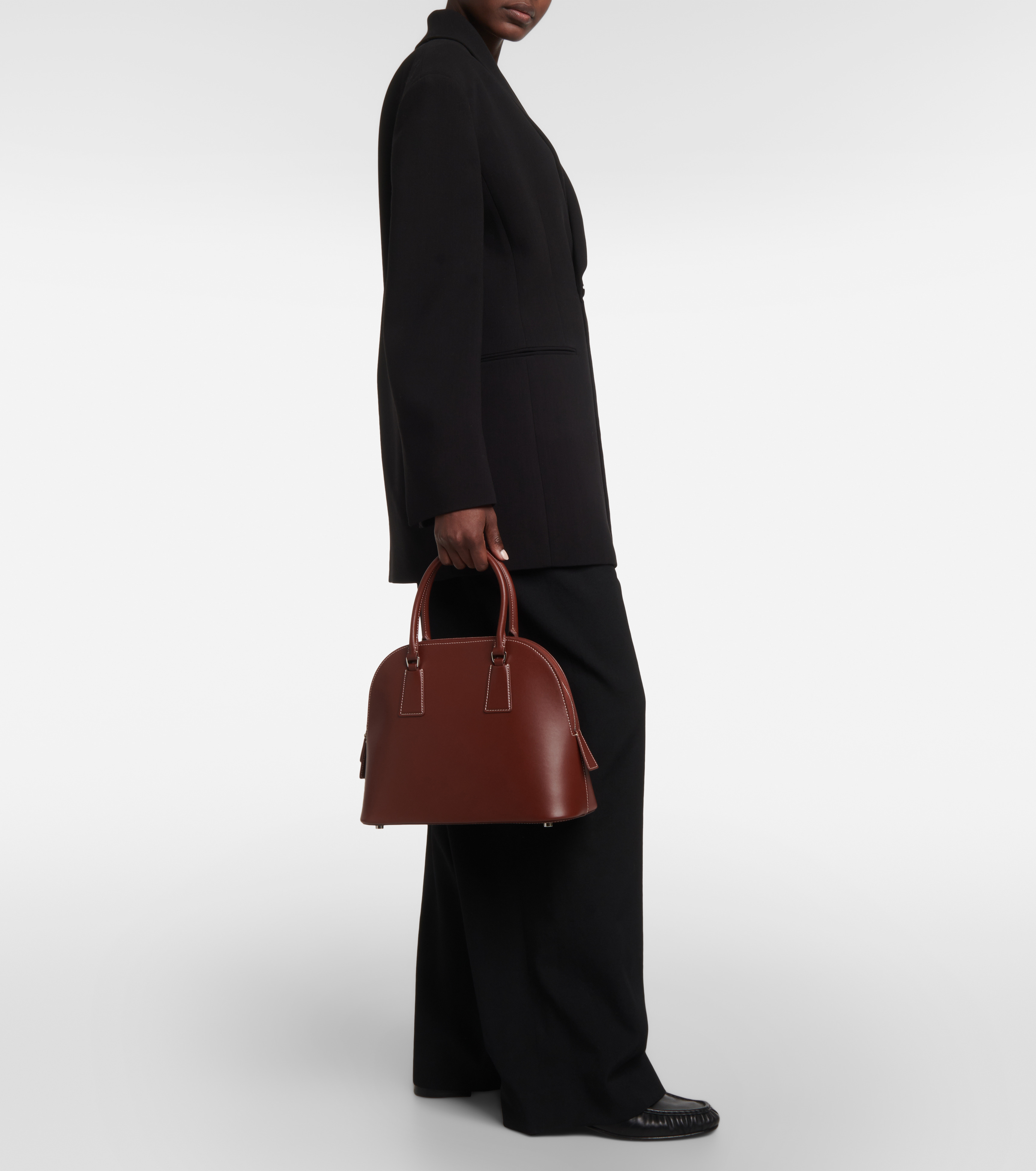 Nina Small leather tote bag - 5