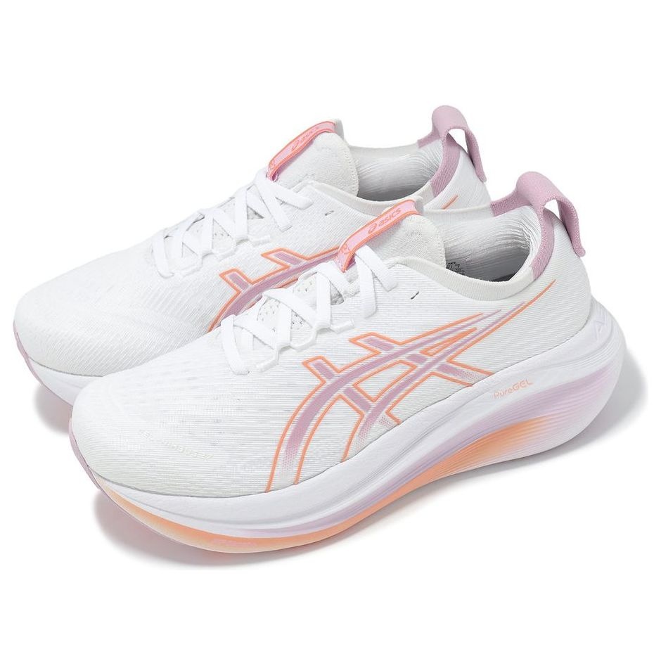 (WMNS) ASICS Gel-Nimbus 27 Wide 'White Light Ube' 1012B752-101 - 3
