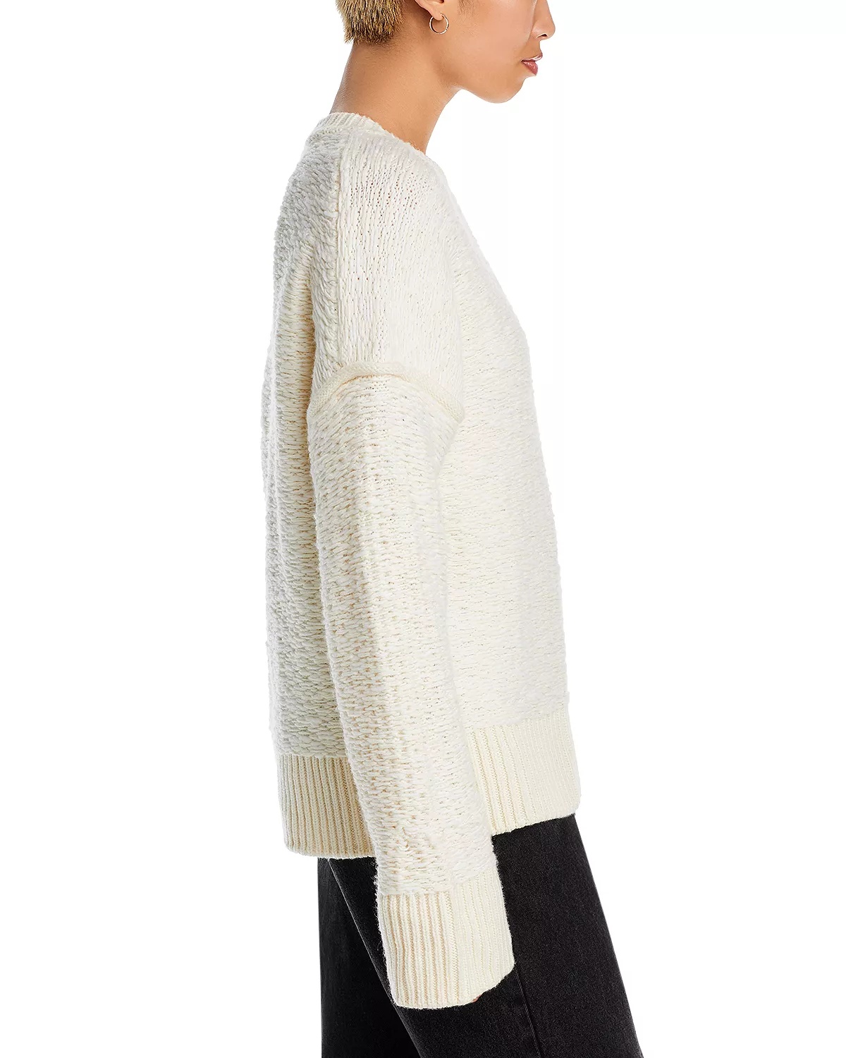 Wool Float Jacquard Oversized Sweater - 5