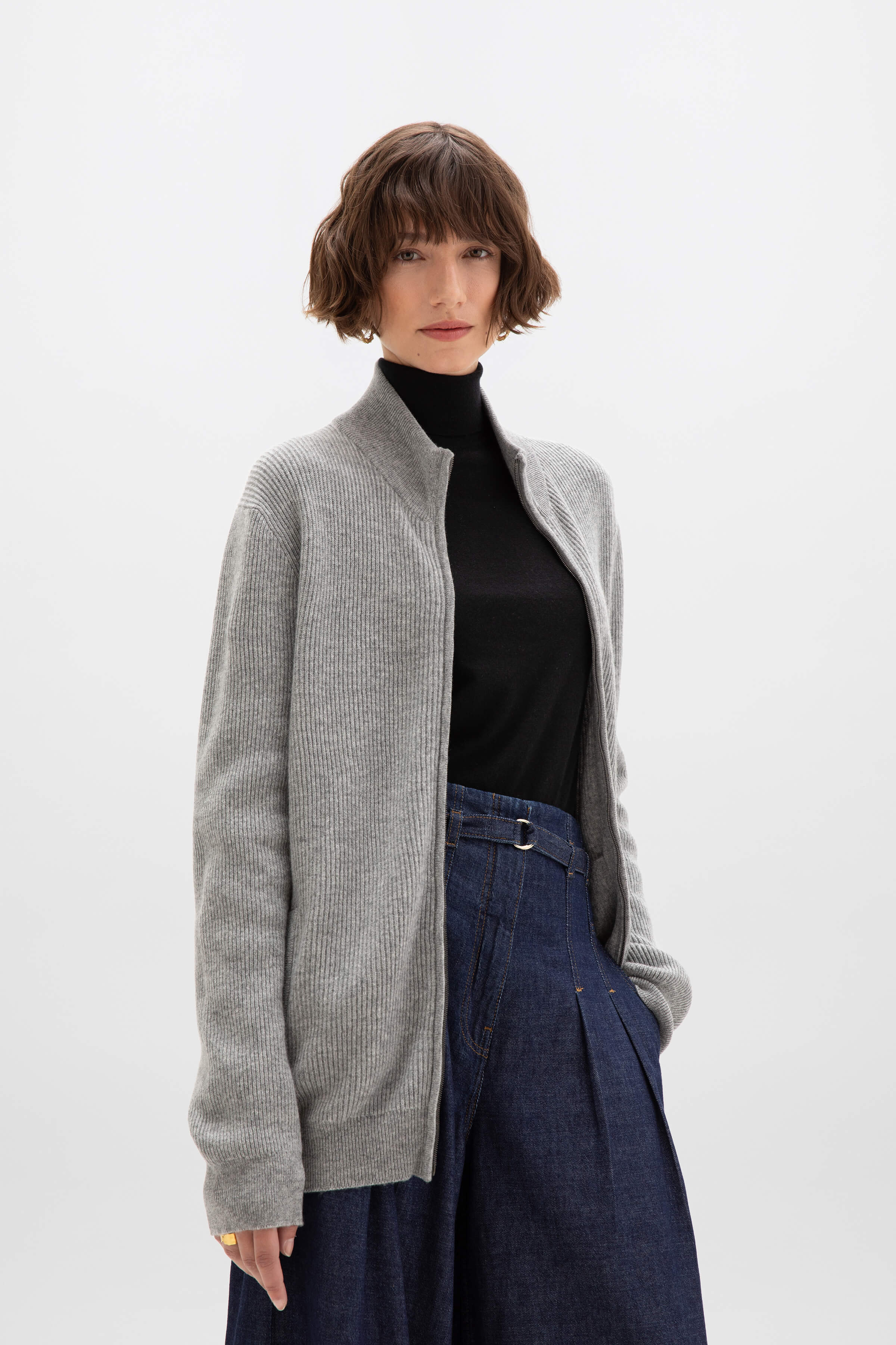 Ribbed Cashmere Cardigan - 5