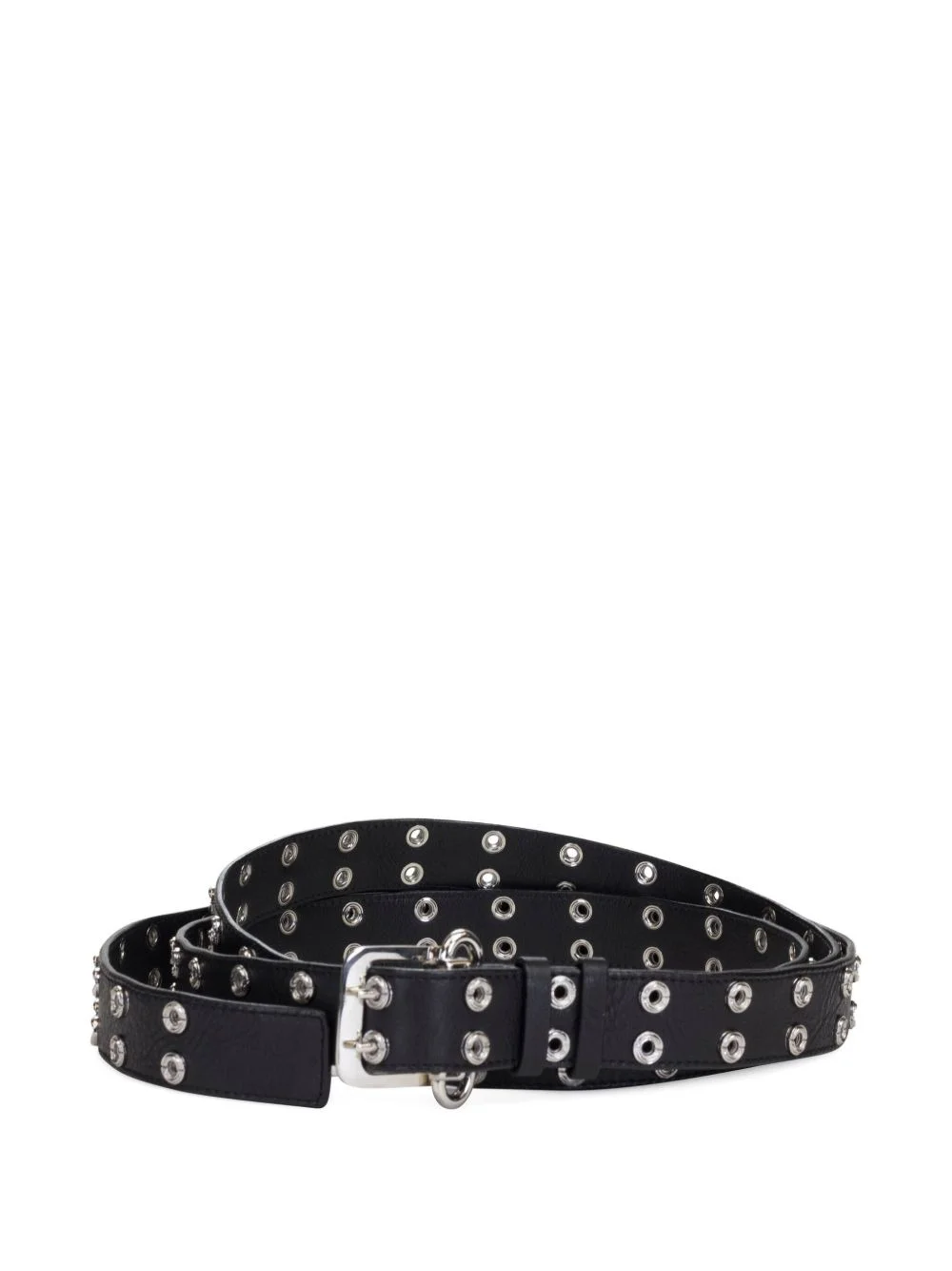 grommet leather belt - 1