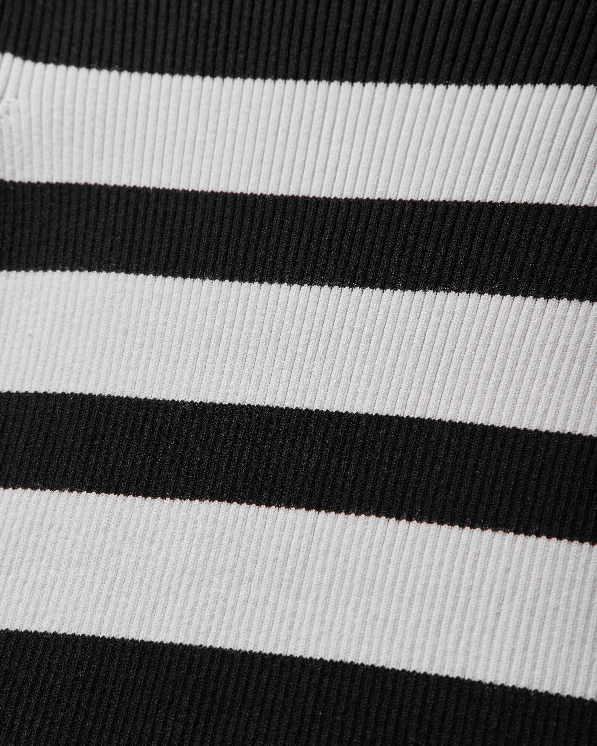 Women's Marinière Long Dress Black / White - 4