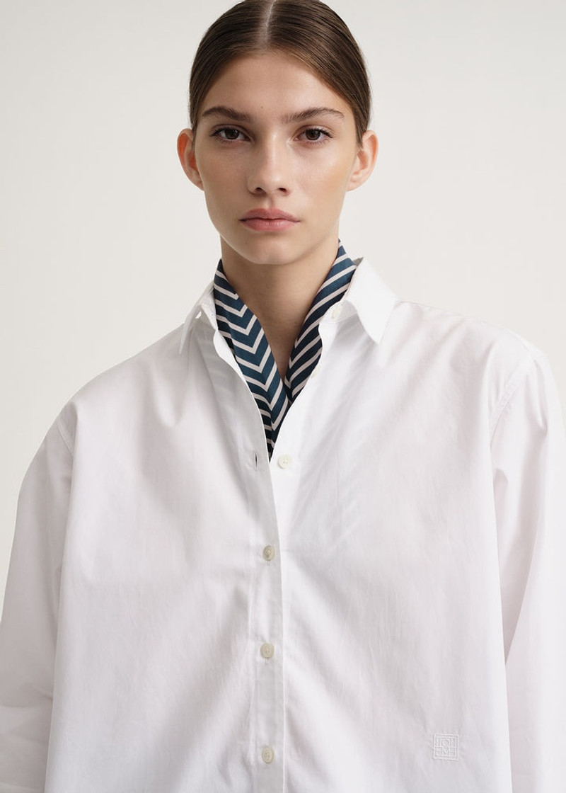 Signature monogram silk scarf dusk 4