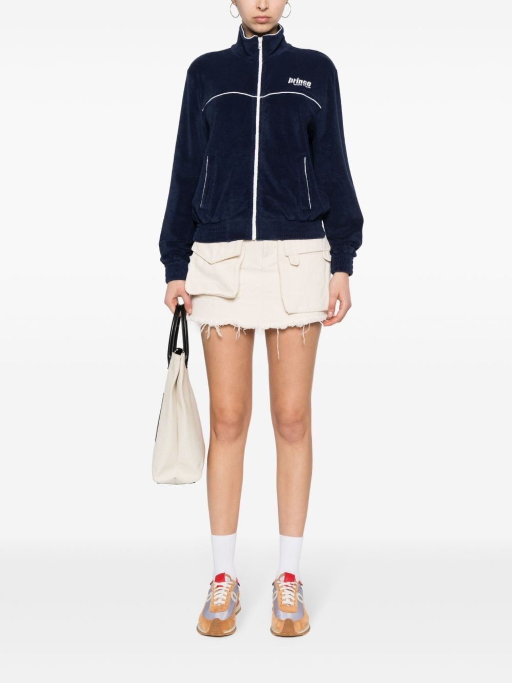 logo-embroidered zip-up sweatshirt - 2
