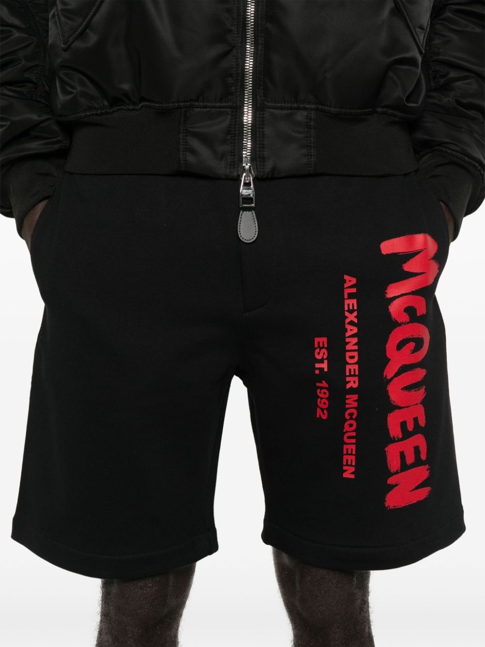 logo-print cotton shorts - 5