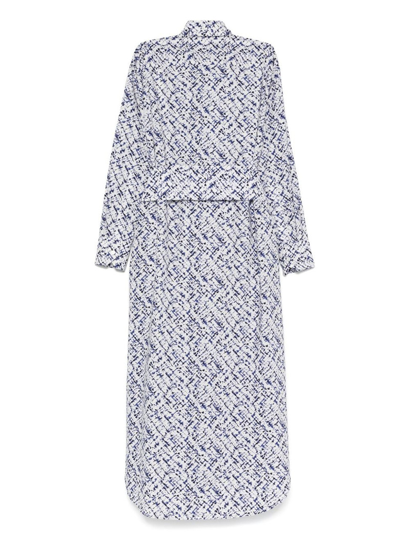 Plan C printed poplin maxi dress outlook
