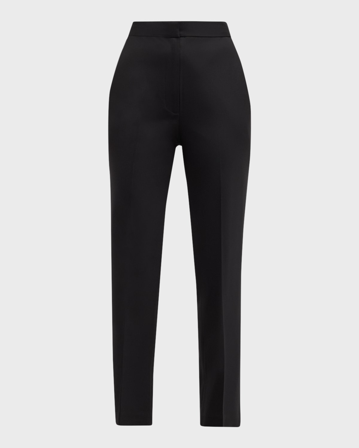 High-Rise Straight-Leg Crop Cigarette Pants - 1