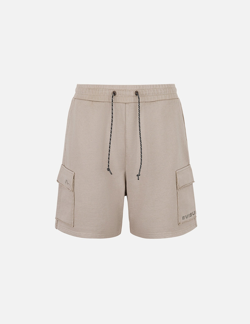 Seagull and Logo Embroidery Relax Fit Sun-Dried Finish Sweatshorts 1