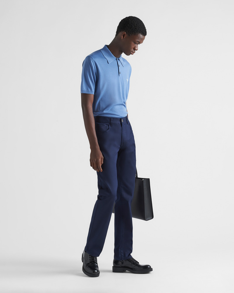 Prada Five-pocket stretch drill jeans outlook