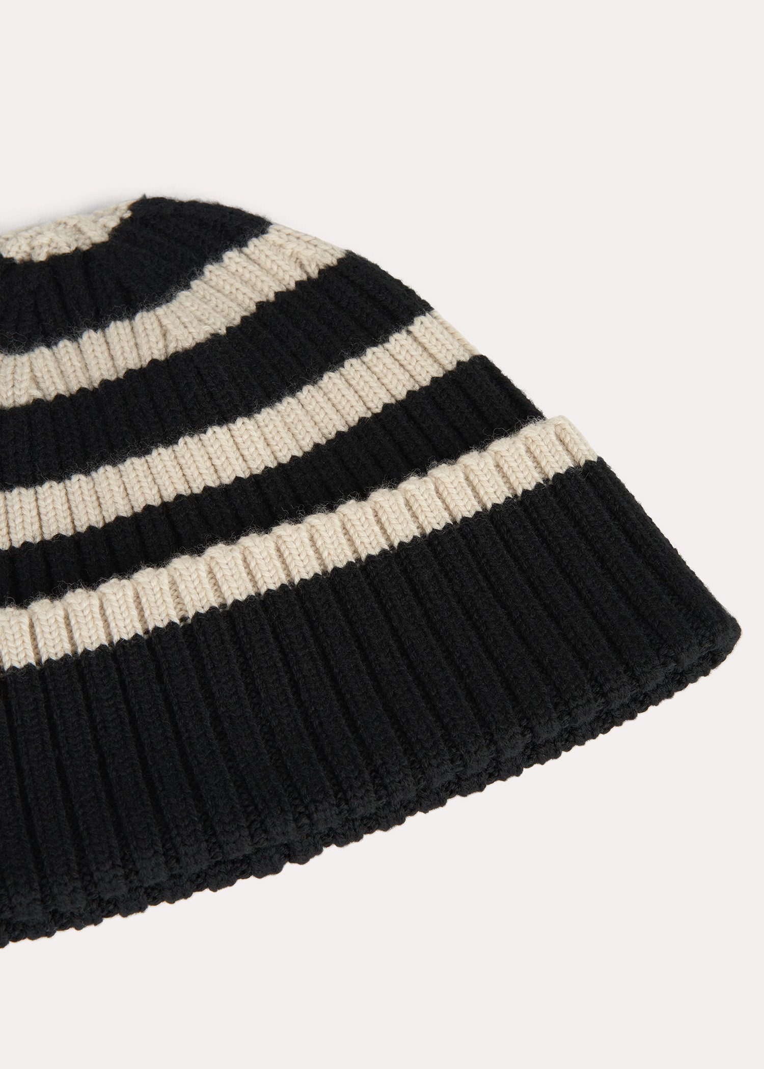 Signature stripe beanie black - 3