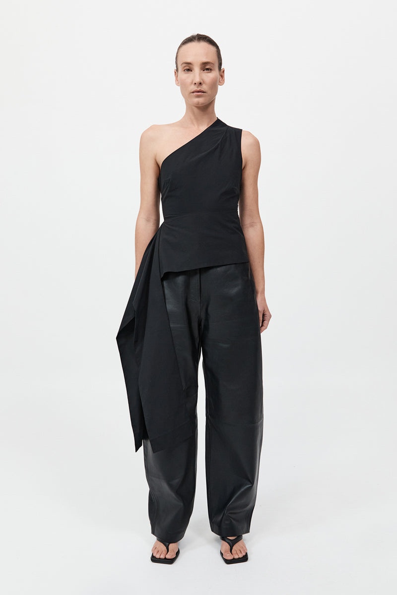 Asymm Origami Top - Black - 4